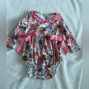 Baby girl Football romper